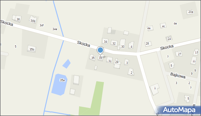 Potrzanowo, Skocka, 33, mapa Potrzanowo