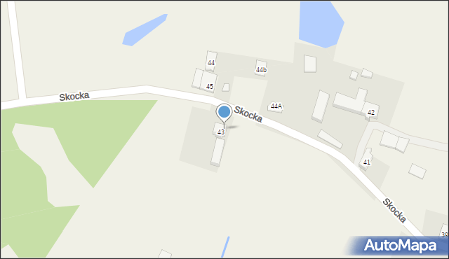 Potrzanowo, Skocka, 43A, mapa Potrzanowo