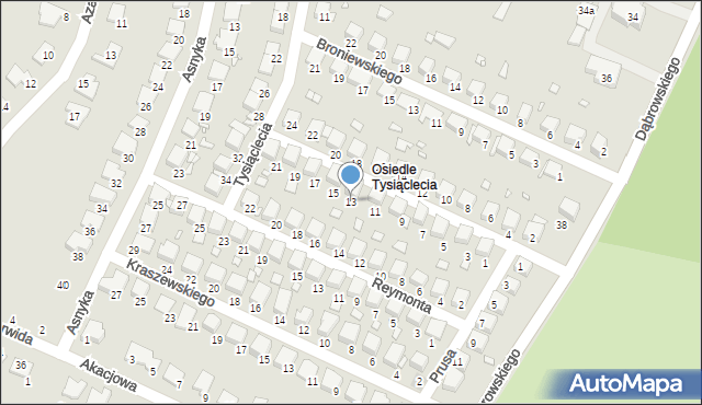 Prudnik, Skłodowskiej-Curie Marii, 13, mapa Prudnik