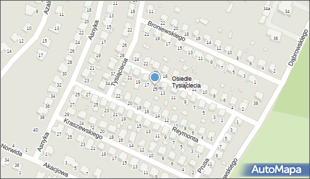 Prudnik, Skłodowskiej-Curie Marii, 15, mapa Prudnik