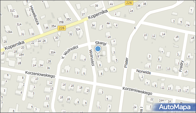 Pruszcz Gdański, Skargi Piotra, ks., 4, mapa Pruszcz Gdański