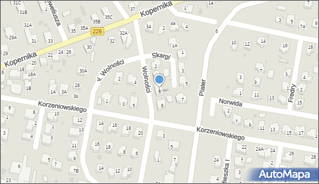 Pruszcz Gdański, Skargi Piotra, ks., 6, mapa Pruszcz Gdański