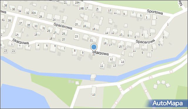 Pruszcz Gdański, Skarpowa, 10, mapa Pruszcz Gdański