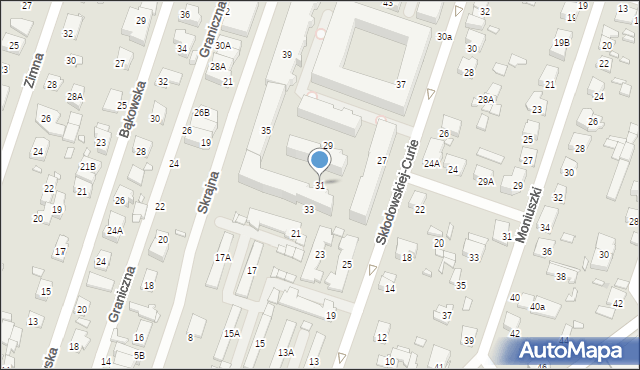 Pruszków, Skłodowskiej-Curie Marii, 31, mapa Pruszków