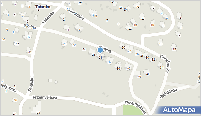 Przemyśl, Skalna, 28, mapa Przemyśla