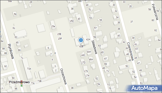 Przeźmierowo, Składowa, 42B, mapa Przeźmierowo