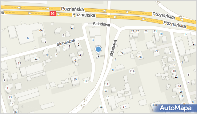 Przeźmierowo, Składowa, 5, mapa Przeźmierowo