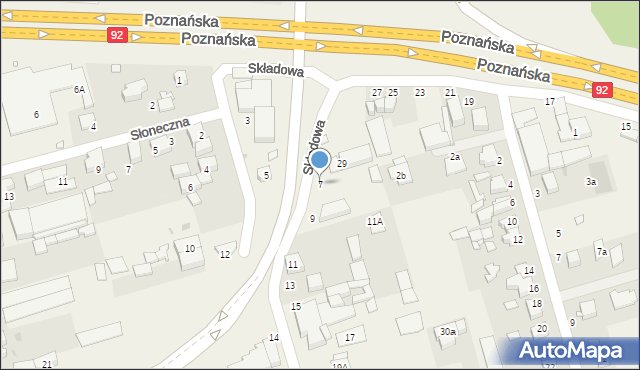 Przeźmierowo, Składowa, 7, mapa Przeźmierowo