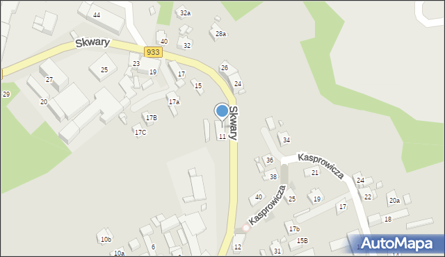 Pszów, Skwary Pawła, ks., 11a, mapa Pszów