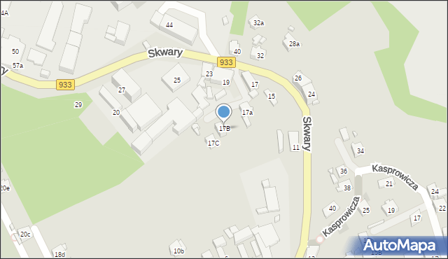 Pszów, Skwary Pawła, ks., 17B, mapa Pszów