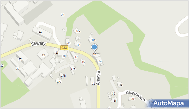 Pszów, Skwary Pawła, ks., 26, mapa Pszów