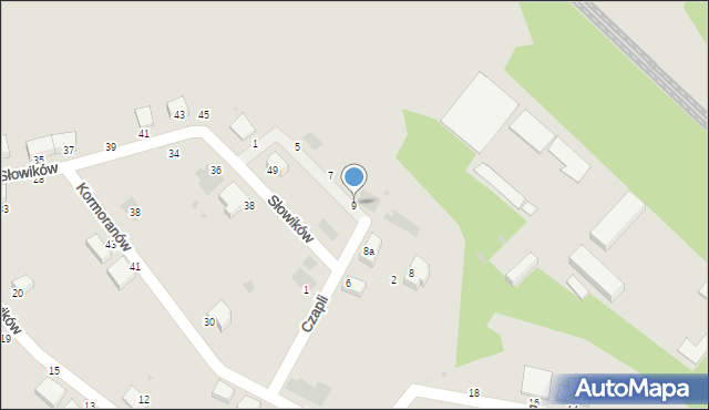 Pyskowice, Skowronków, 9, mapa Pyskowice