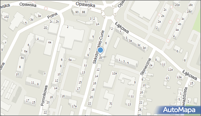 Racibórz, Skłodowskiej-Curie Marii, 10, mapa Racibórz