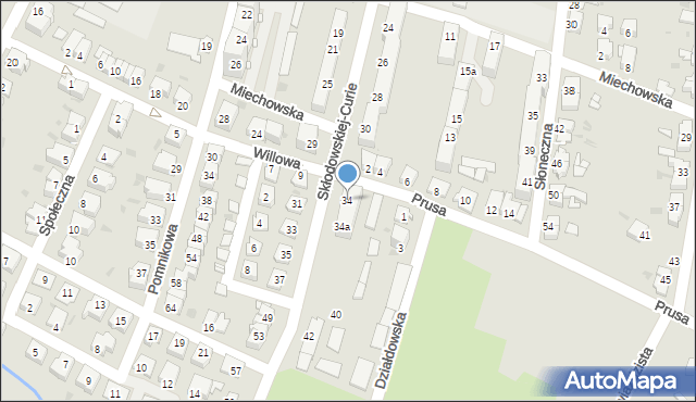 Racibórz, Skłodowskiej-Curie Marii, 34, mapa Racibórz