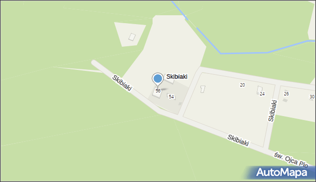 Radawa, Skibiaki, 56, mapa Radawa