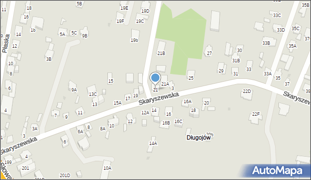 Radom, Skaryszewska, 21, mapa Radomia