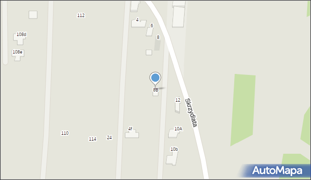 Radom, Skrzydlata, 8B, mapa Radomia