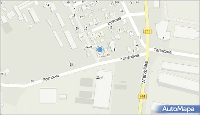 Radom, Składowa, 27, mapa Radomia