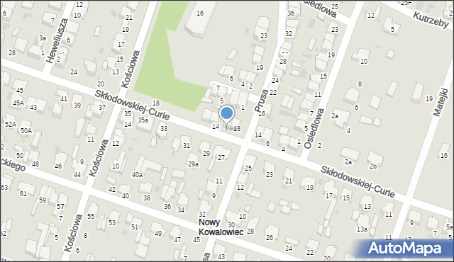 Radomsko, Skłodowskiej-Curie Marii, 12, mapa Radomsko