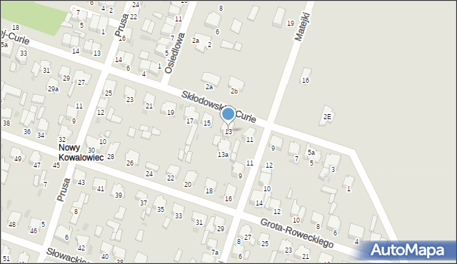 Radomsko, Skłodowskiej-Curie Marii, 13, mapa Radomsko