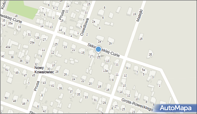 Radomsko, Skłodowskiej-Curie Marii, 15, mapa Radomsko