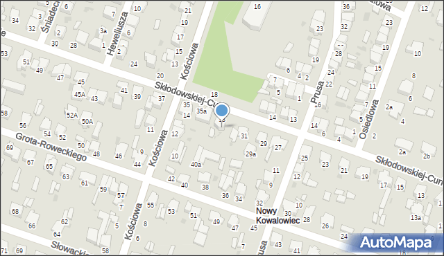 Radomsko, Skłodowskiej-Curie Marii, 33, mapa Radomsko