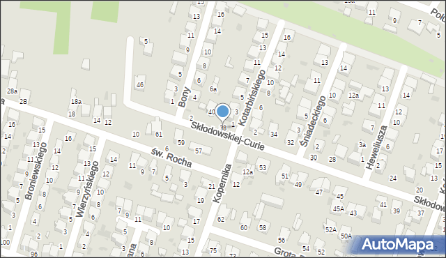 Radomsko, Skłodowskiej-Curie Marii, 38, mapa Radomsko