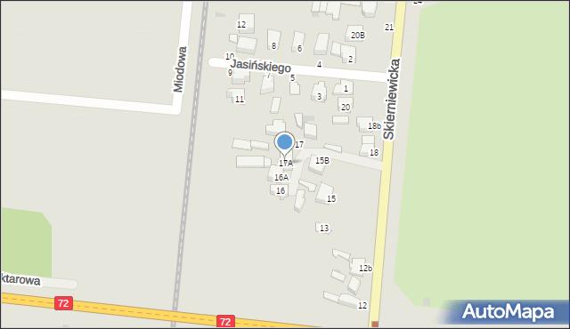 Rawa Mazowiecka, Skierniewicka, 17A, mapa Rawa Mazowiecka
