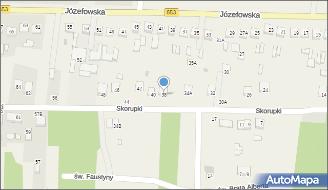 Rogóźno, Skorupki Ignacego Jana, ks., 38, mapa Rogóźno