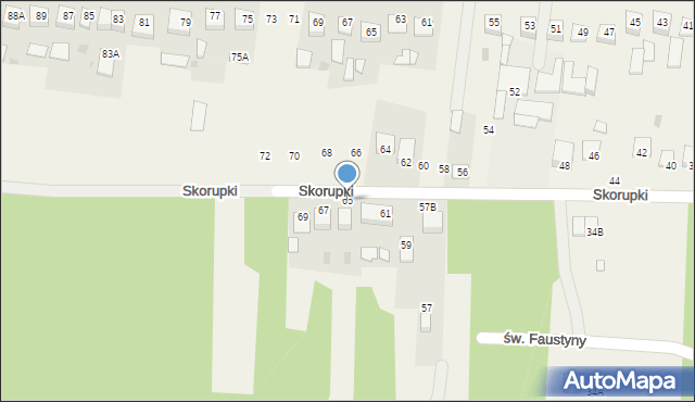 Rogóźno, Skorupki Ignacego Jana, ks., 65, mapa Rogóźno