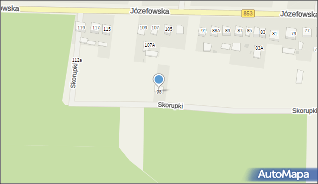 Rogóźno, Skorupki Ignacego Jana, ks., 98, mapa Rogóźno