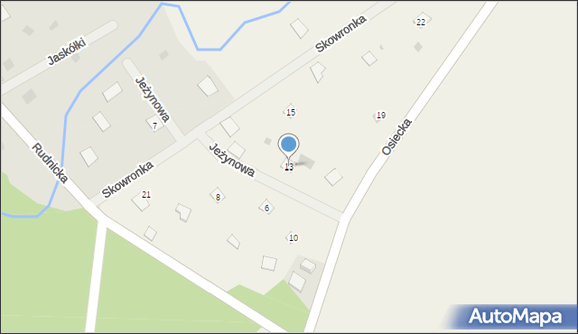 Rudnik, Skowronka, 13, mapa Rudnik