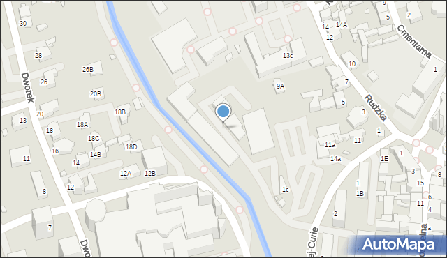 Rybnik, Skłodowskiej-Curie Marii, 18, mapa Rybnika