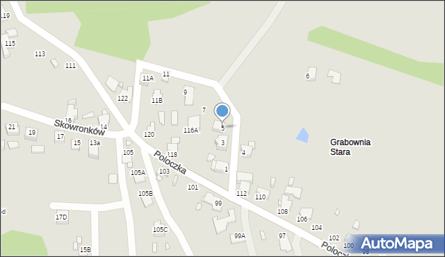 Rybnik, Skowronków, 5, mapa Rybnika