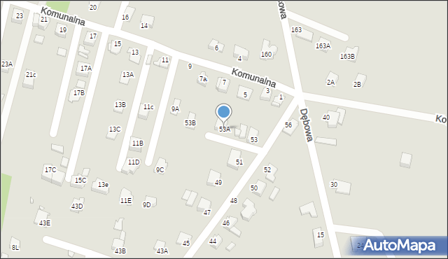 Rybnik, Skośna, 53A, mapa Rybnika