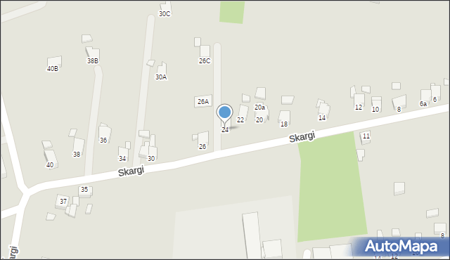 Rybnik, Skargi Piotra, ks., 24, mapa Rybnika