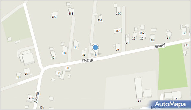 Rybnik, Skargi Piotra, ks., 30, mapa Rybnika