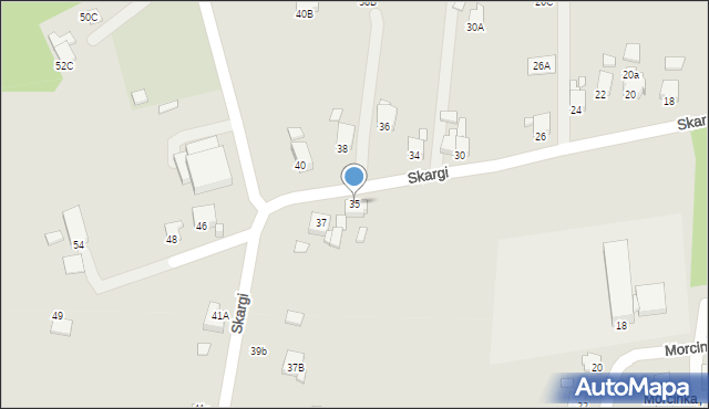 Rybnik, Skargi Piotra, ks., 35, mapa Rybnika