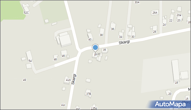 Rybnik, Skargi Piotra, ks., 37, mapa Rybnika