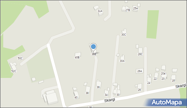 Rybnik, Skargi Piotra, ks., 38B, mapa Rybnika