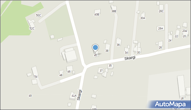 Rybnik, Skargi Piotra, ks., 40, mapa Rybnika