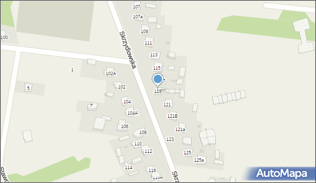 Rzerzęczyce, Skrzydlowska, 119, mapa Rzerzęczyce