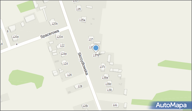 Rzerzęczyce, Skrzydlowska, 137b, mapa Rzerzęczyce