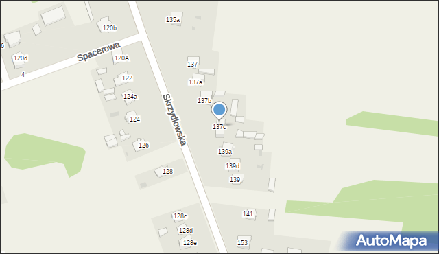 Rzerzęczyce, Skrzydlowska, 137c, mapa Rzerzęczyce