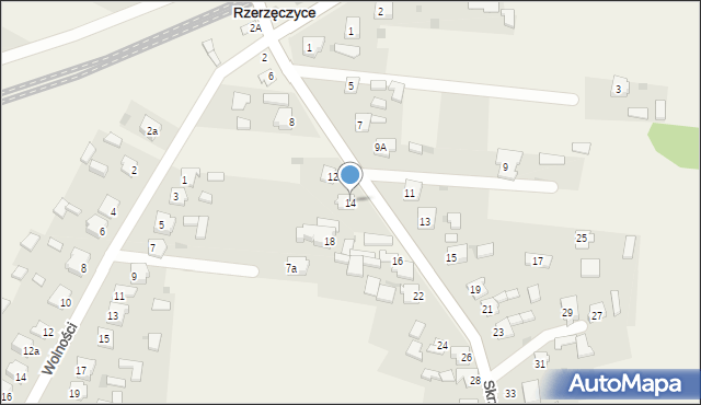 Rzerzęczyce, Skrzydlowska, 14, mapa Rzerzęczyce