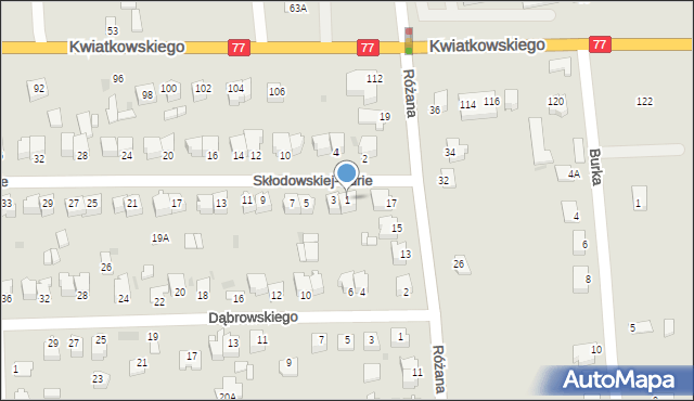 Sandomierz, Skłodowskiej-Curie Marii, 1, mapa Sandomierza
