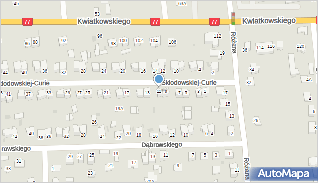 Sandomierz, Skłodowskiej-Curie Marii, 11, mapa Sandomierza