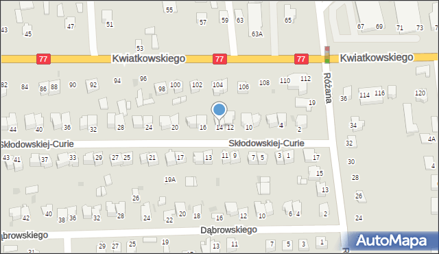 Sandomierz, Skłodowskiej-Curie Marii, 14, mapa Sandomierza