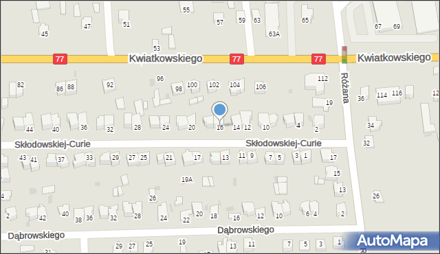 Sandomierz, Skłodowskiej-Curie Marii, 16, mapa Sandomierza