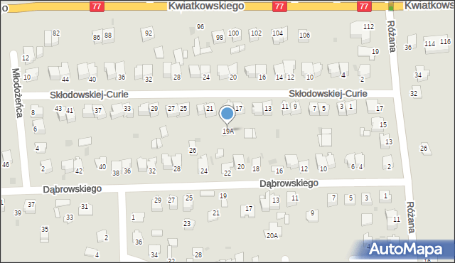 Sandomierz, Skłodowskiej-Curie Marii, 19A, mapa Sandomierza